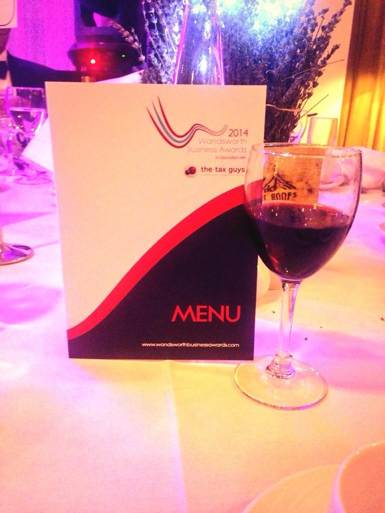 Wandsworth business awards glss of wine