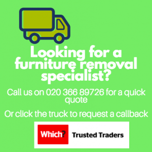 banner advert for hotel furniture removals specialist in london